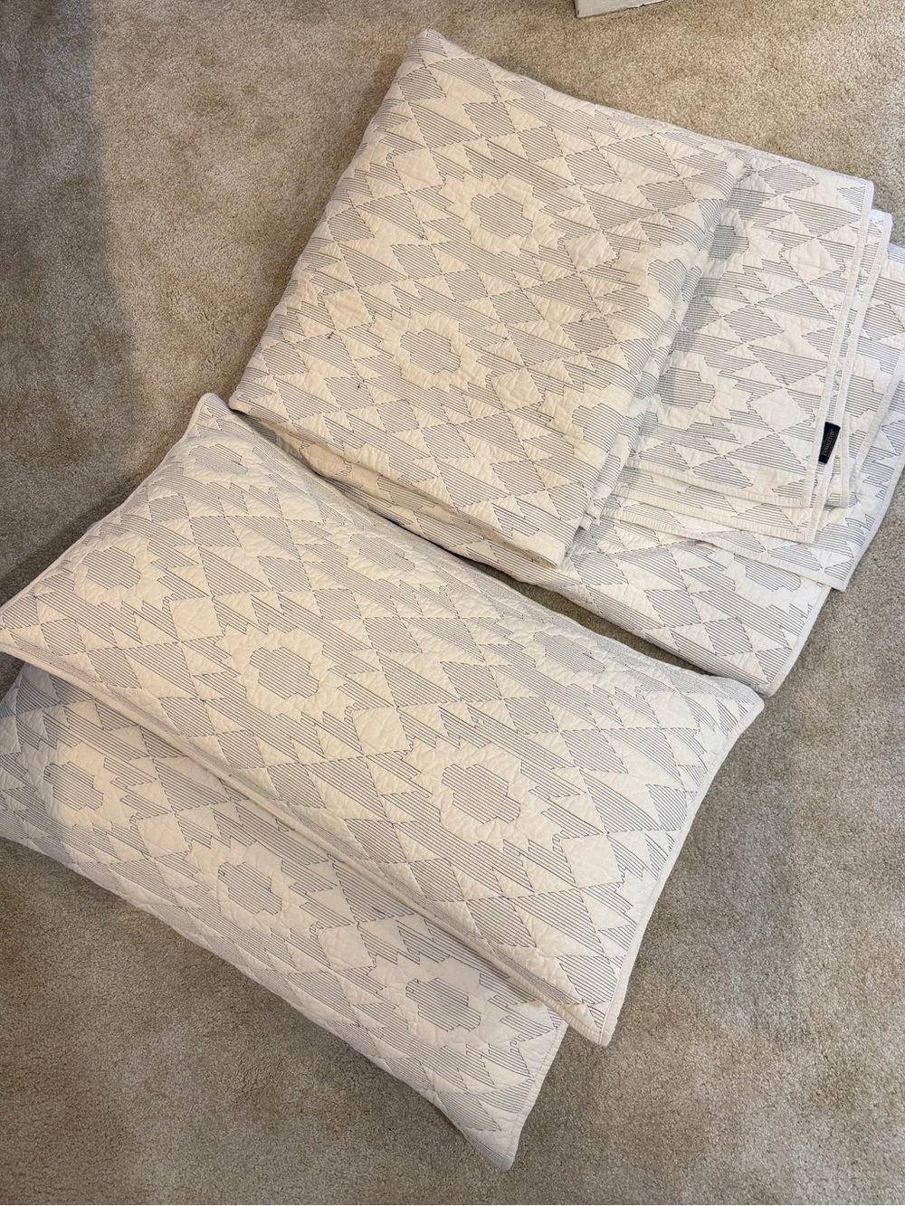 King Pendleton YUMA STAR STITCHED QUILT SET